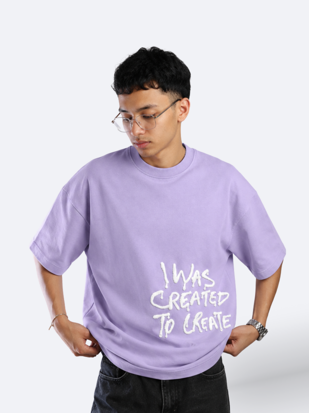 created to create puff Oversized Tee