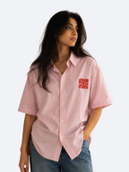 Signature Embroidered Unisex Oversized Shirt