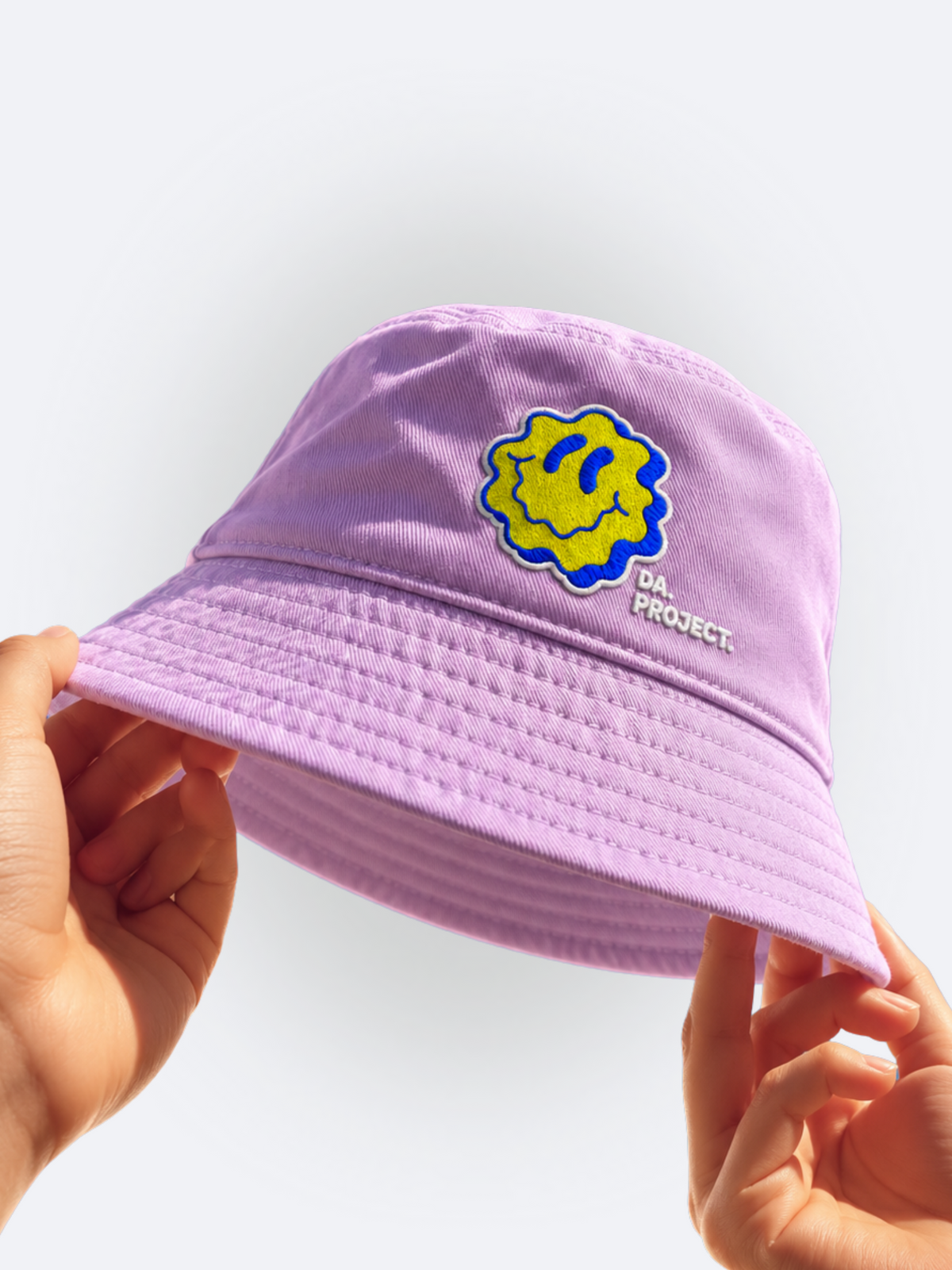 Smiley Embroidered Bucket Hat
