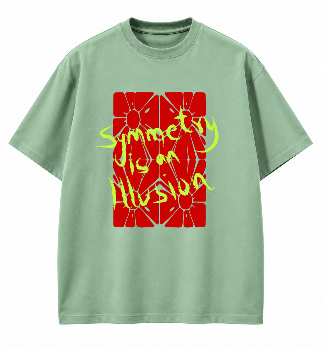 Symmetry is an illusion Oversized Tee