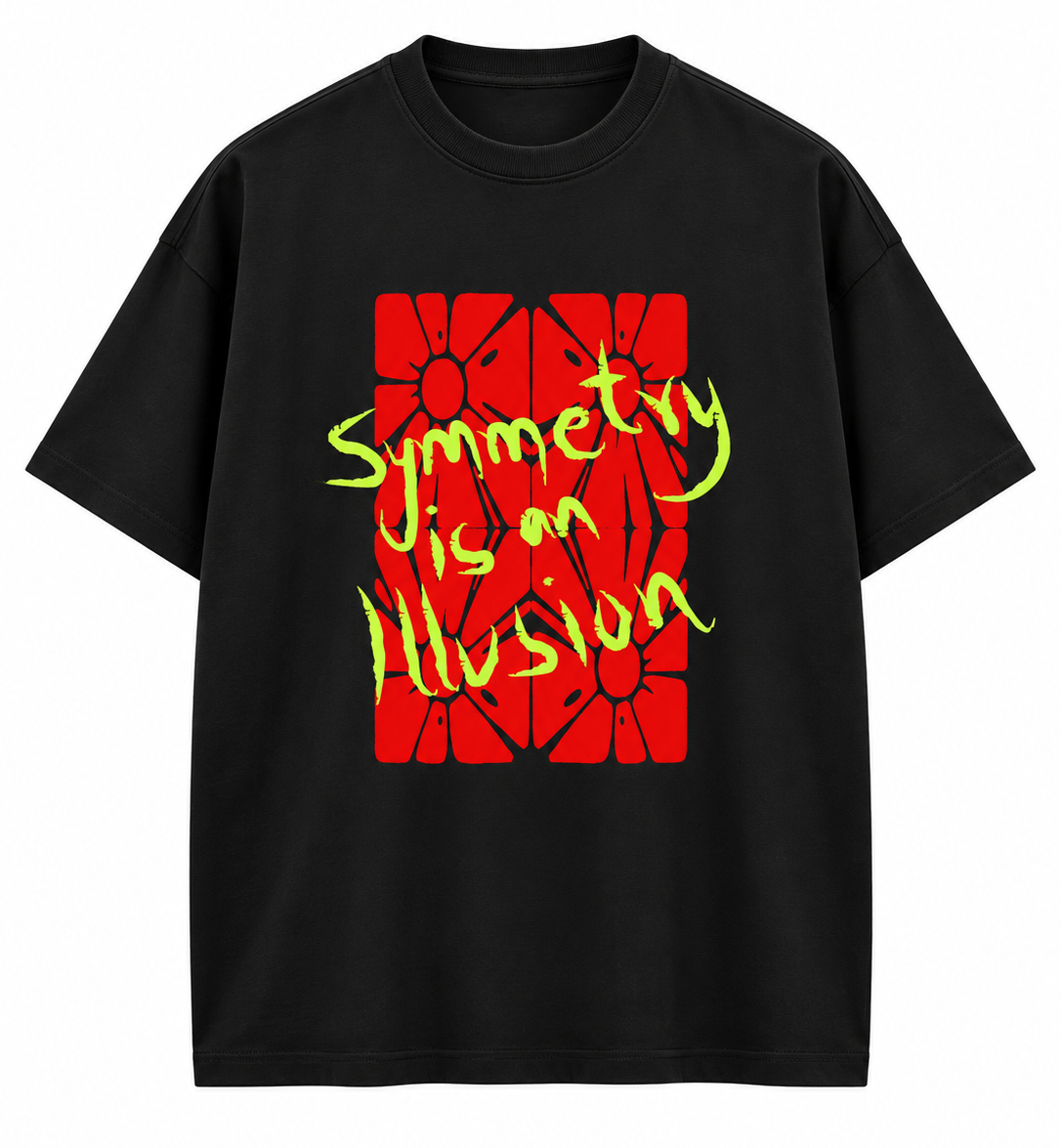 Symmetry is an illusion Oversized Tee