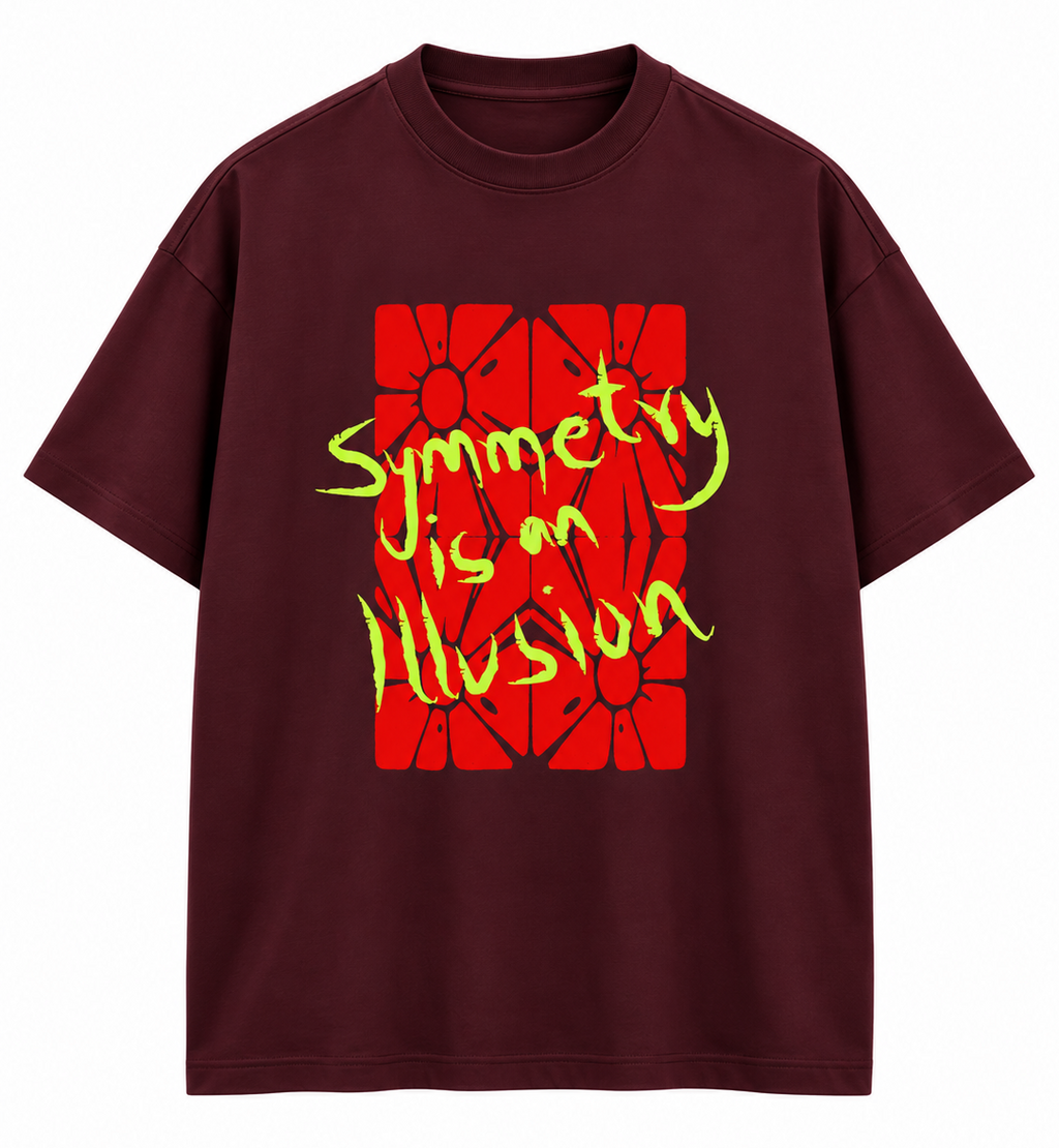 Symmetry is an illusion Oversized Tee