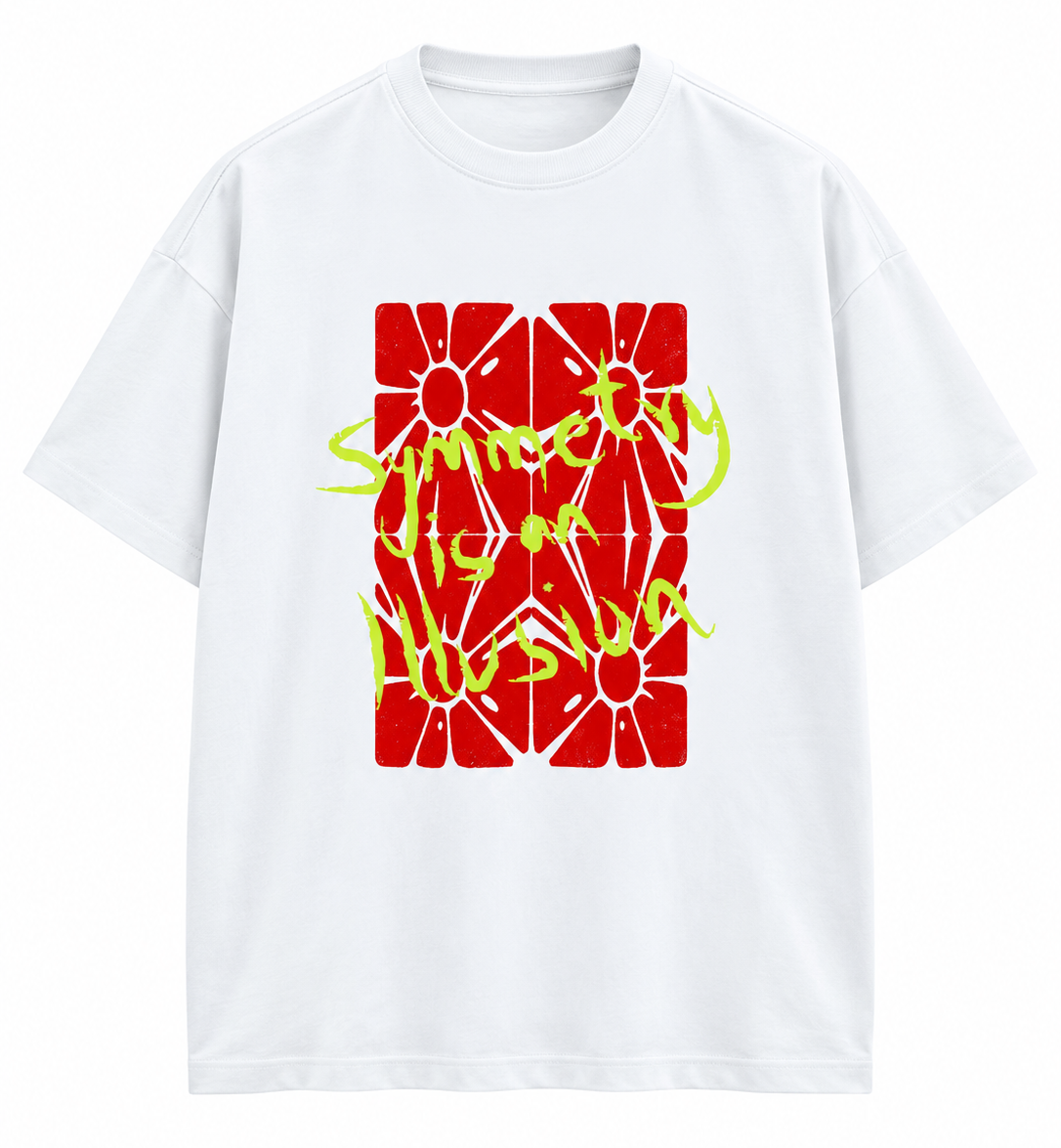 Symmetry is an illusion Oversized Tee